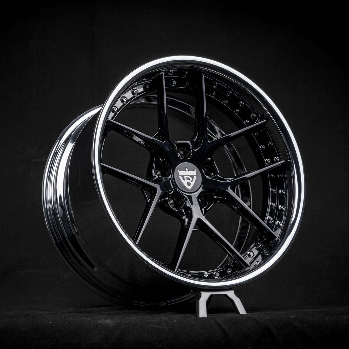 1994 Ford Mustang GT Chrome and Black Wheels: RV-DR08D