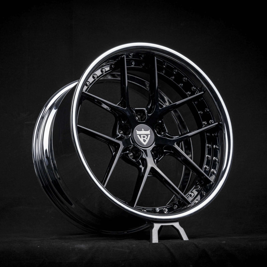 1994 Ford Mustang GT Chrome and Black Wheels: RV-DR08D