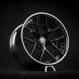 Black custom wheels for 1994 Mustang GT, featuring a sleek design perfect for upgrading your Mustang GT500 wheels.