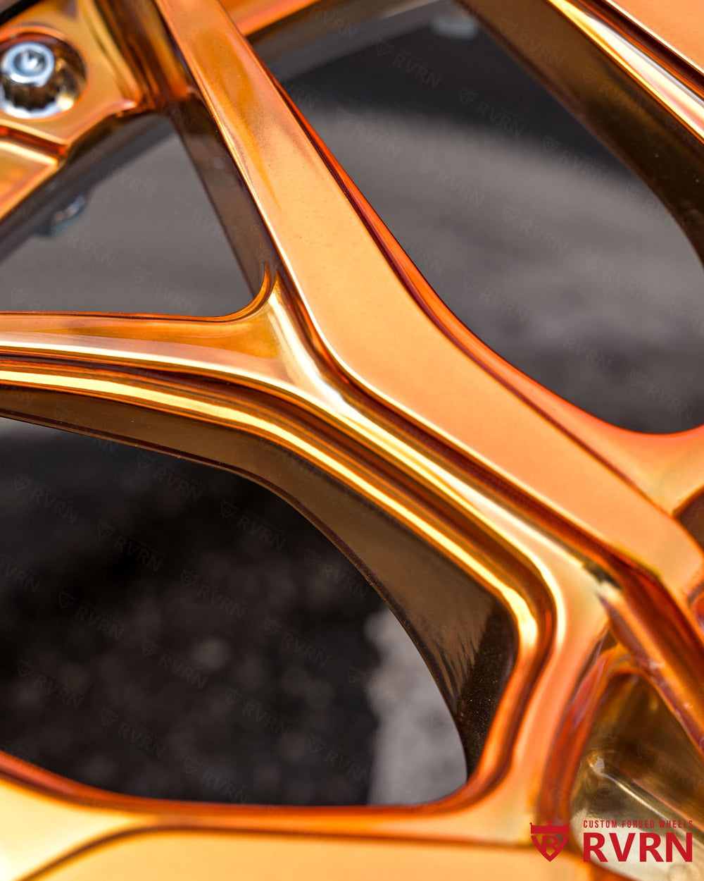 Corvette ZR1 multi-piece forged wheels close-up brushed aluminum outer barrel bronze spoke deep dish