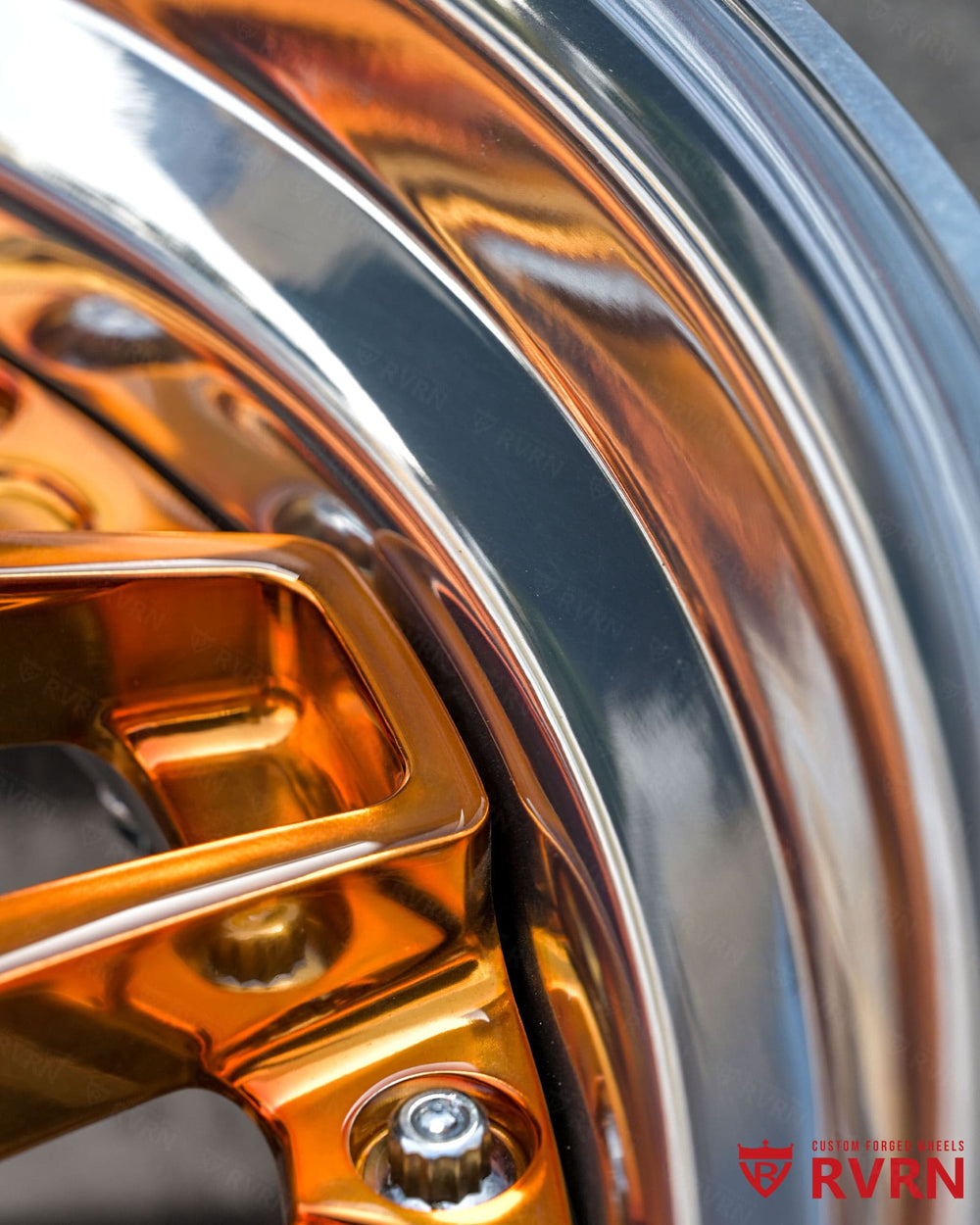 Corvette ZR1 performance wheels deep dish profile polished bronze brushed aluminum lip custom design