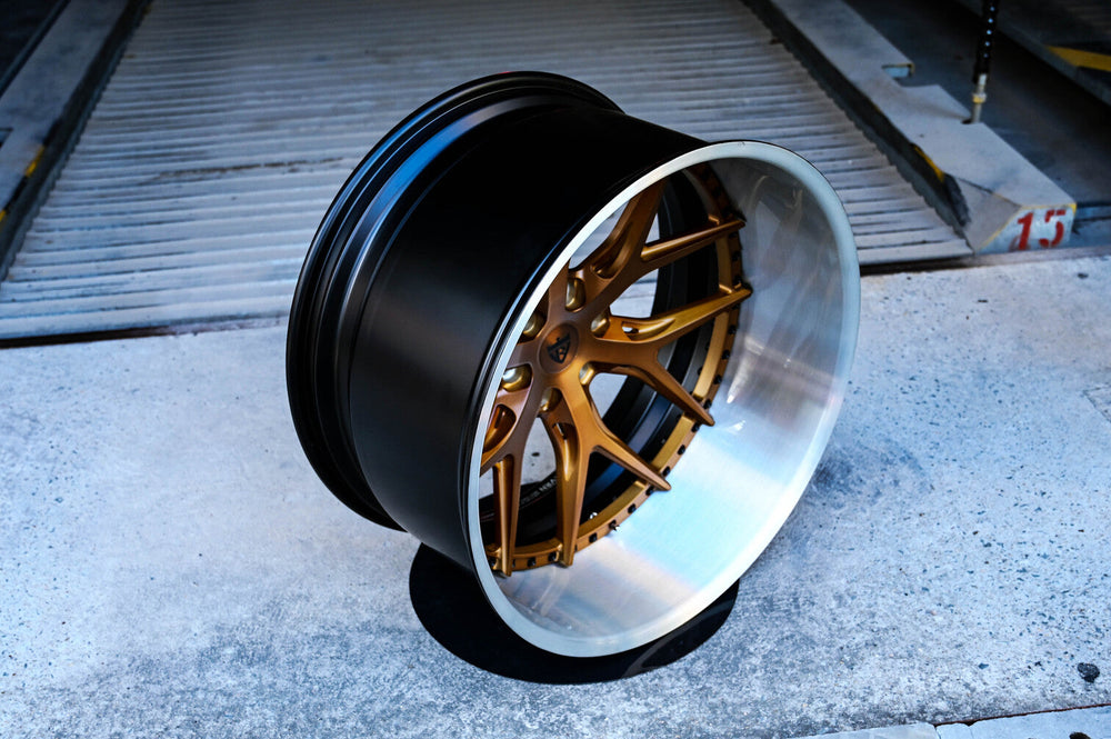 1996 Chevrolet Tahoe on RVRN RV-DR08D forged wheels in Semi Matte Black Barrel with Brushed Bronze Spoke (photo 02)