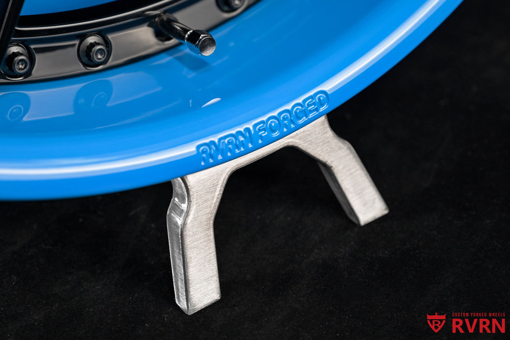 Front fitment view of custom Corvette C5 forged wheels with deep dish design for 1998 Corvette Widebody build in 19x9.5 +38MM specification