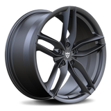 CUSTOM 1-PIECE FORGED 5 SPOKE WHEELS: RV-MF12 showcasing a sleek, modern design for Ferrari 458 custom wheels.