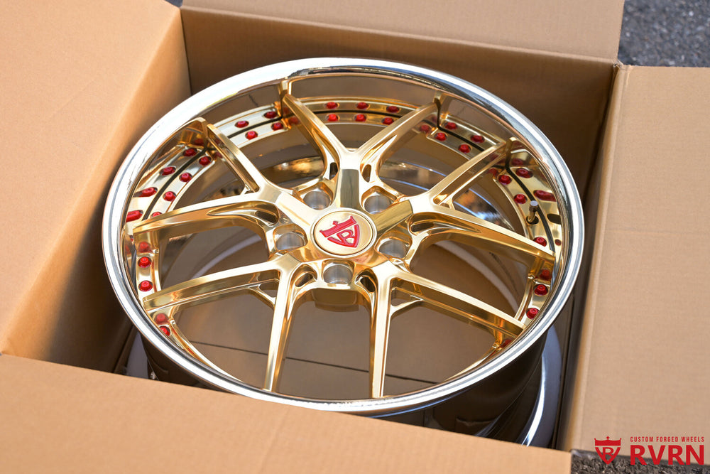 Custom forged RV-DR08 18-inch front wheels for Corvette C5