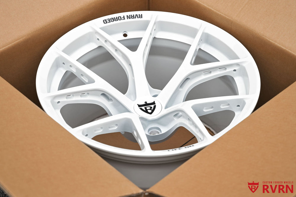 Ivory white concave wheels Lexus GS300 full car shot RV-MR01 18x9.5 18x11.5 custom forged fitment