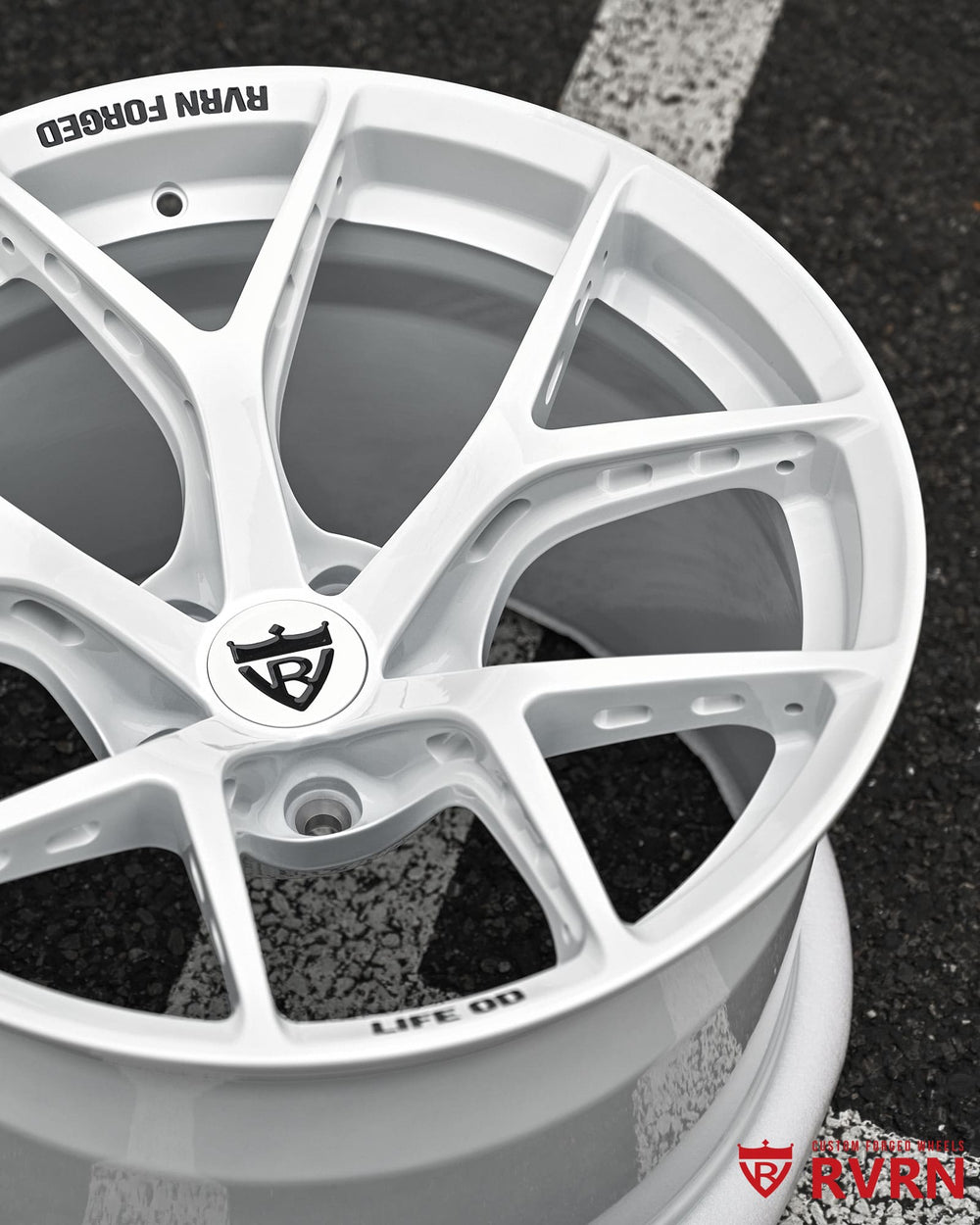 RV-MR01 concave face detail Lexus GS300 wheels 18x11.5 +5MM deep concave custom forged wheel design