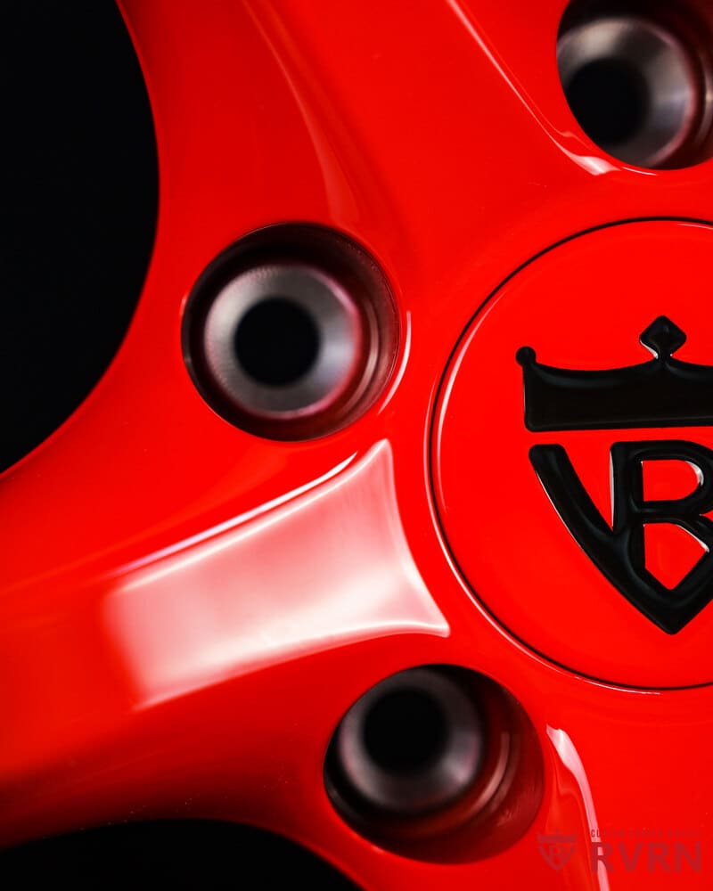 Nissan 350z black and red wheels custom design