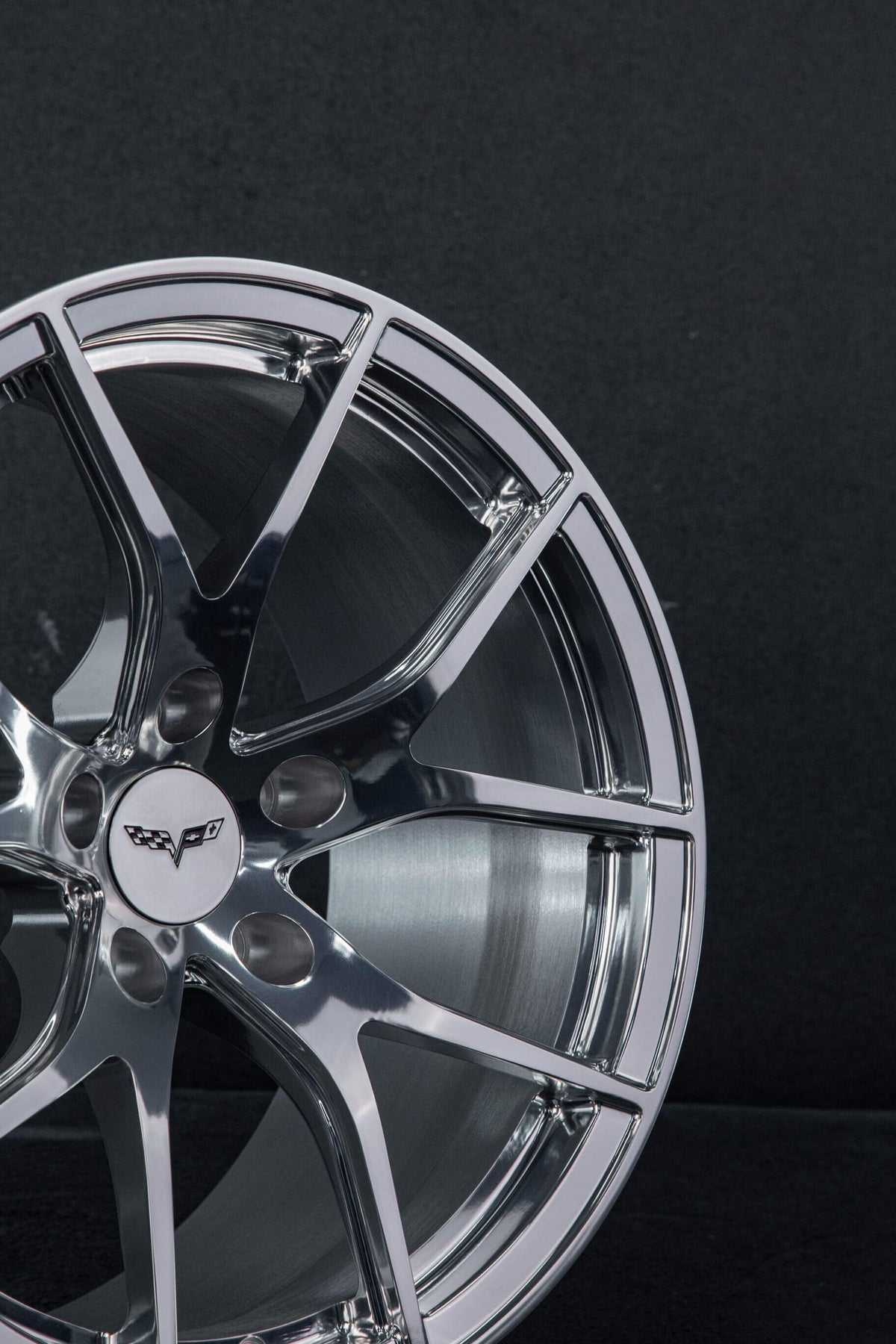2007 Corvette C6 Z06 Custom Concave Polished Aluminum Forged Wheels: RV-MC24
