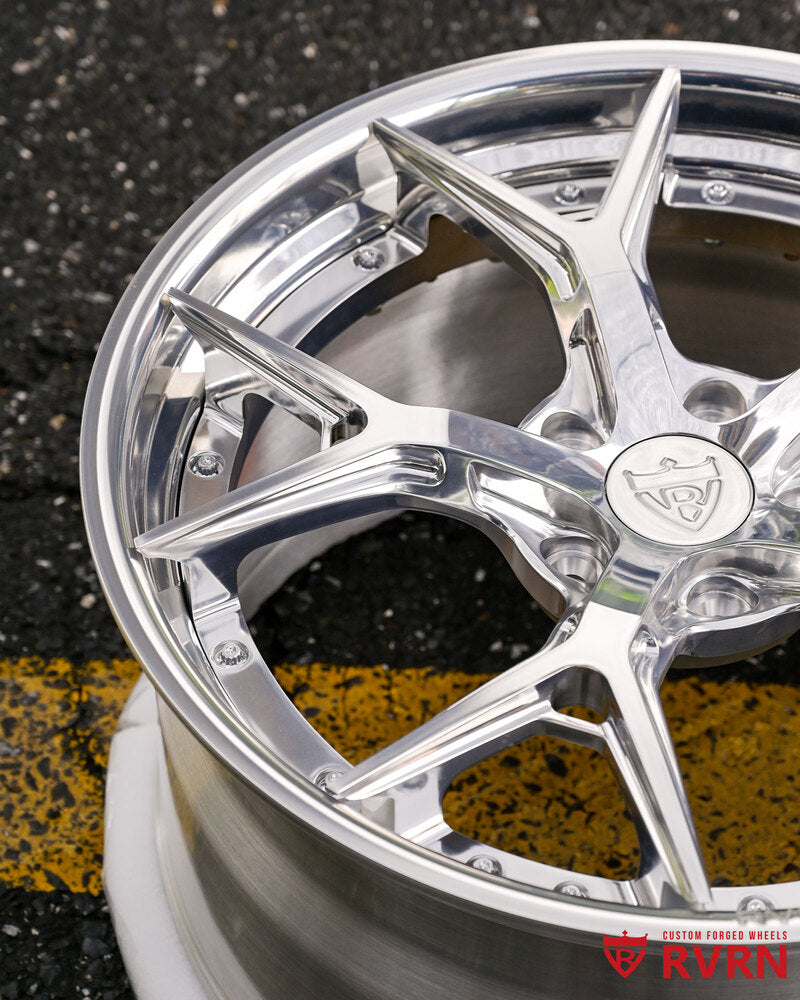 C6 Corvette 19 inch aftermarket wheel forged polished design
