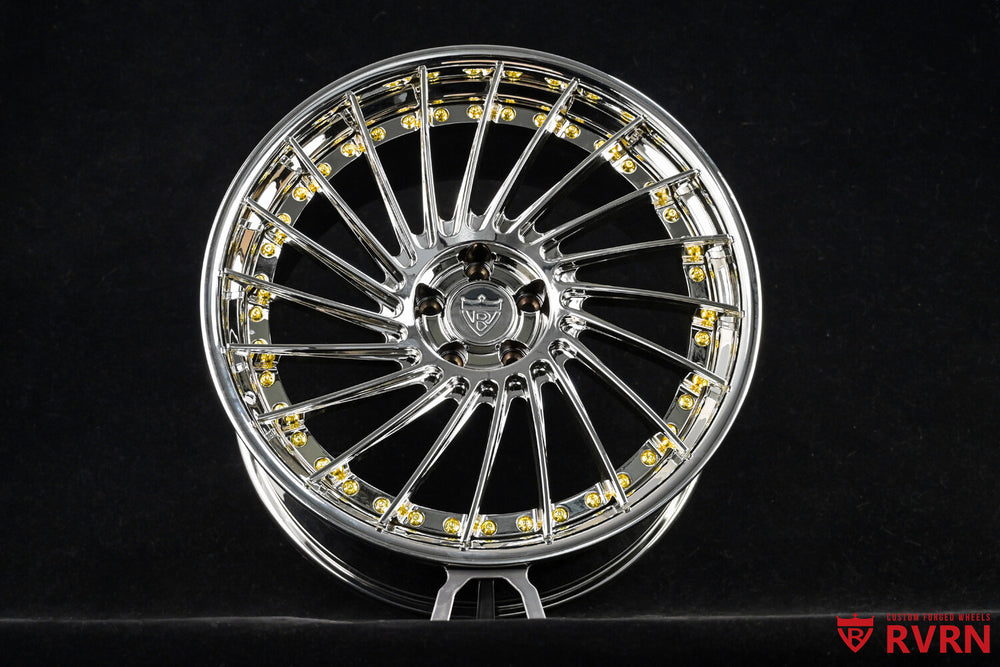 Perfect front fitment forged chrome rims on 2007 Mercedes Benz CL600