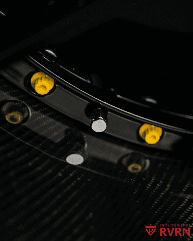 Yellow accents and black spokes – deep concave RVRN forged wheel