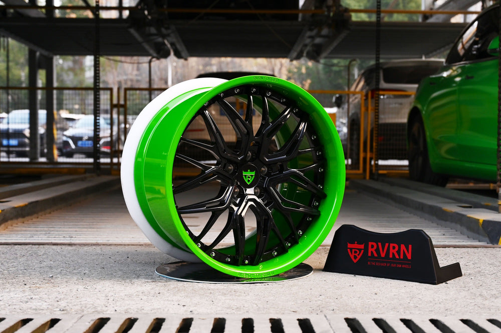 2007 Lamborghini Gallardo Spyder on RVRN RV-T081 custom forged wheels in black green - 02