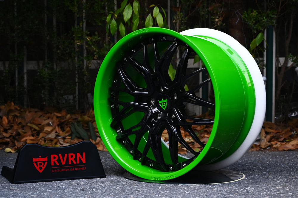 2007 Lamborghini Gallardo Spyder on RVRN RV-T081 custom forged wheels in black green - 05