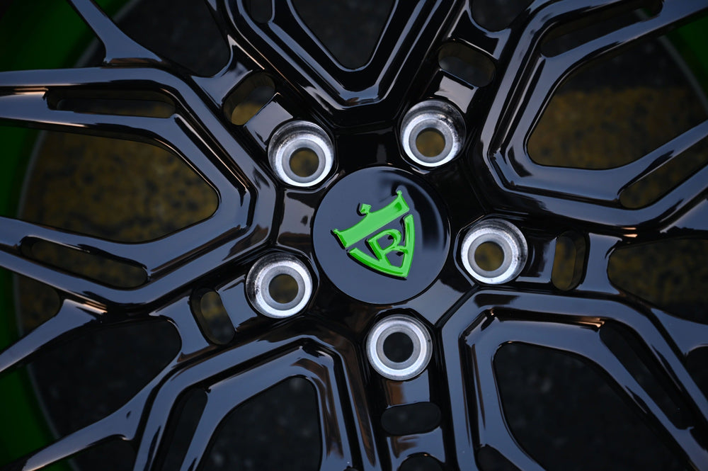 2007 Lamborghini Gallardo Spyder on RVRN RV-T081 custom forged wheels in black green - 10