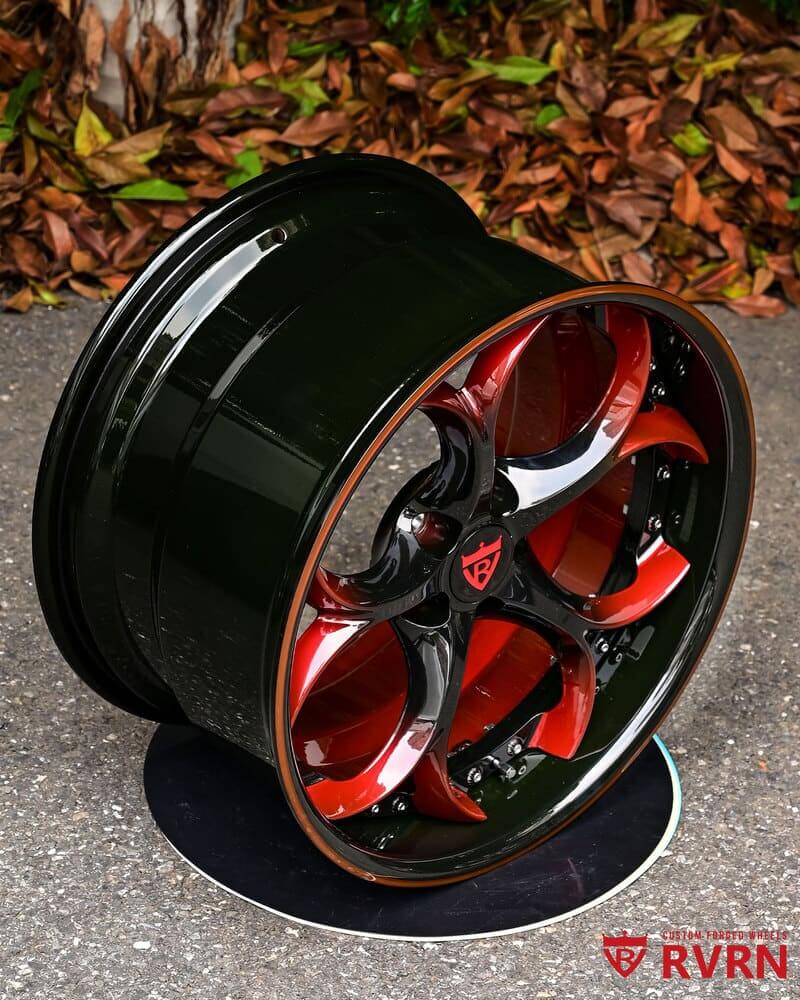 Concave red and black wheel from RV-DS016 series