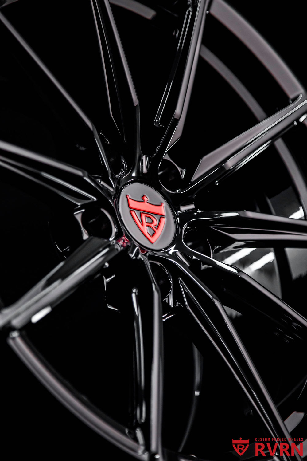 2008 Chevrolet Corvette C6 Z06 on RVRN RV-MJ02 custom forged wheels in gloss black, 18x9.5 front and 19x12 rear