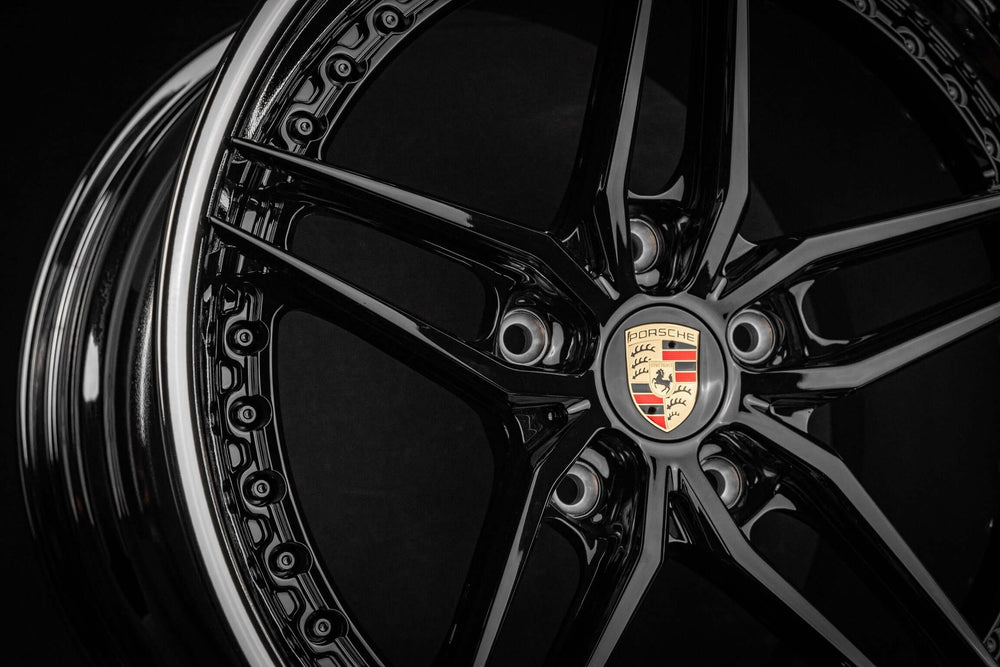 Detail shot of the RV-DP03 series deep lip design for Porsche 911 Turbo