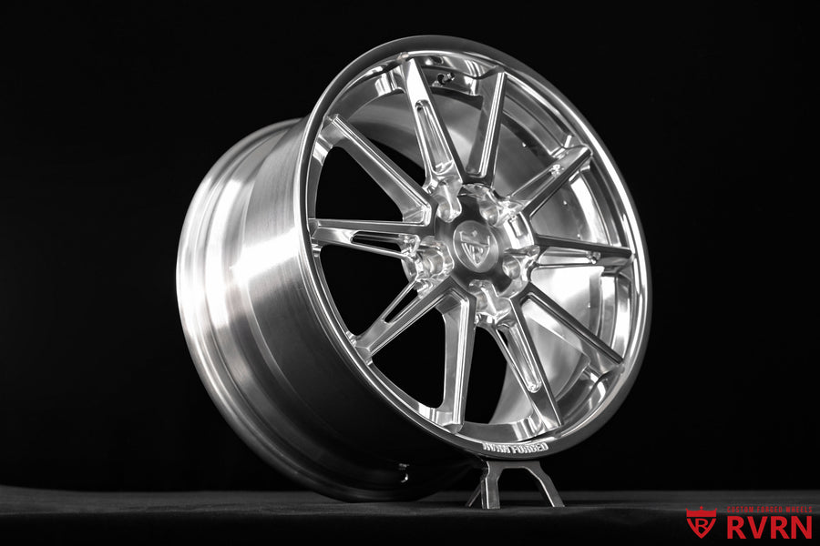 2009 Corvette C6 Base Polished Multi-Spoke Forged Wheels: RV-DC26