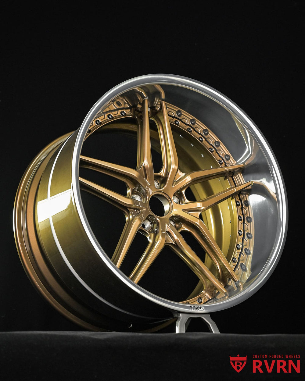 20x10 front Mercedes forged wheel setup for 2009 SL63 AMG with aggressive fitment and deep dish styling