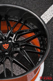 2011 Bentley Continental GT carbon fiber wrapped lip wheels with orange barrel and 22x10.5 forged construction