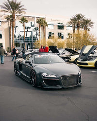 Audi R8 V10 with custom forged RG-01 monoblock wheels front side view