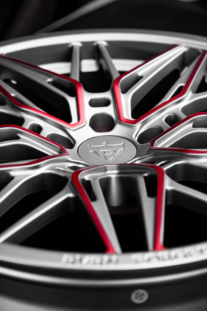 Audi Q5 custom wheels RV-MS808 matte gunmetal 19x8 front angle