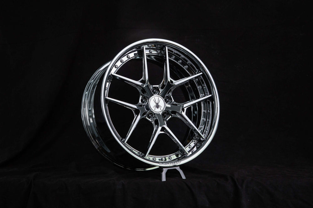  Front three-quarter angle of 2012 Camaro SS with RV-DR08D rims