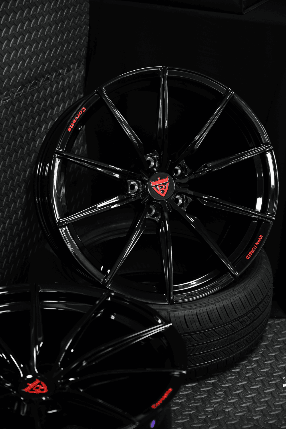 2013 Corvette C6 Z06 Custom Concave Black Forged Wheels: RV-MJ02