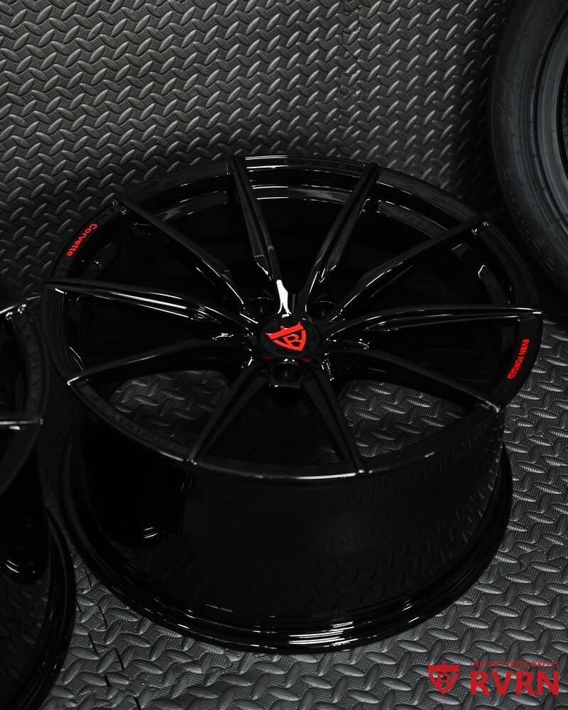 Front and rear wheel fitment comparison – Corvette C6 Z06 20" setup