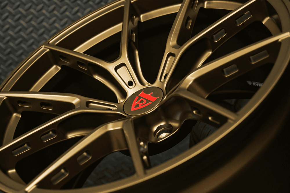 Front view of RV-MB373 forged wheels on 2013 Mercedes Benz E550