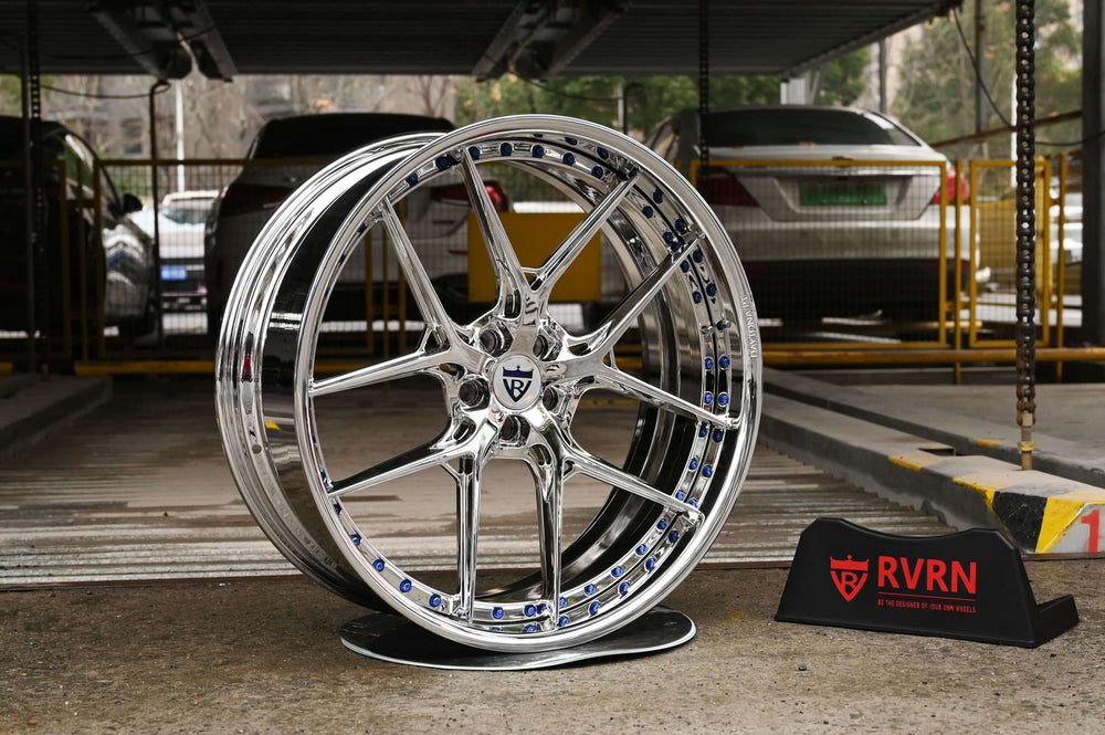 2013 Dodge Charger R/T wheels custom deep dish forged wheels show car stance RV-DR08D.