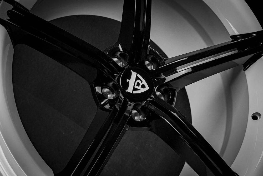 	Rear view of Audi R8 showing custom 20x11.5 RVRN wheel