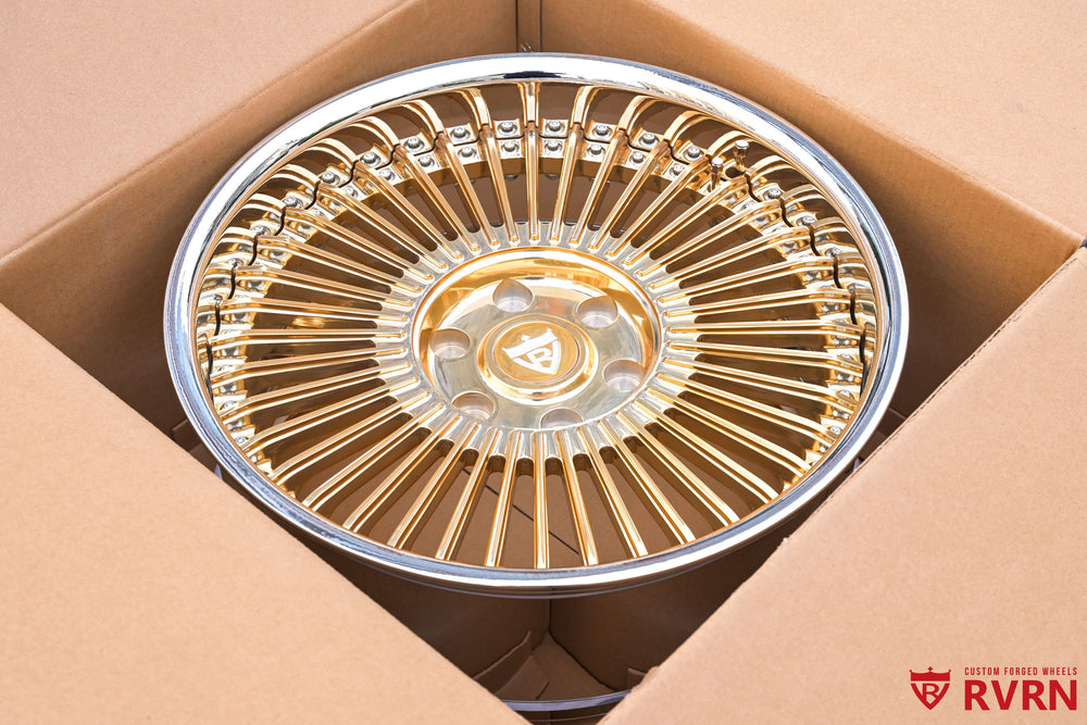 Chevy Silverado custom wheels 20x10 RV-DM05 two piece forged deep lip truck wheels side profile