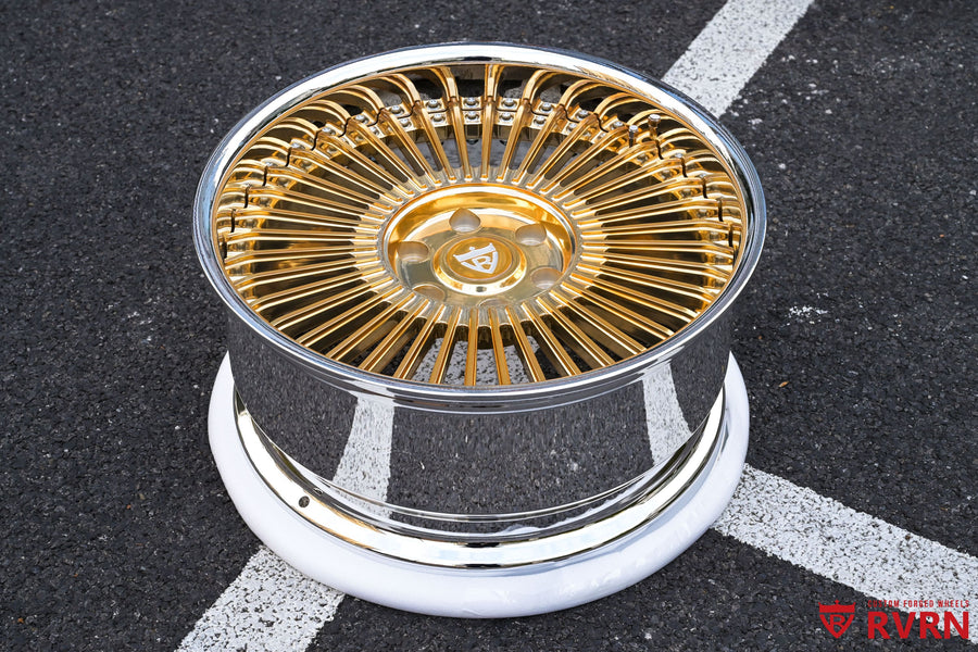 2014 Chevrolet Silverado Polished Frozen Gold & Chrome Wheels :RV-DM05