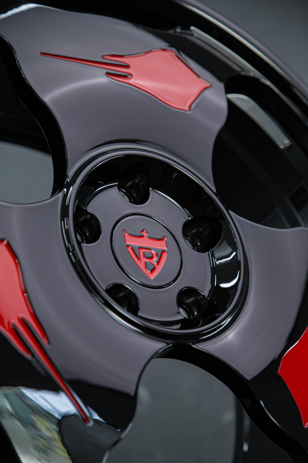 Corvette Z51 with one-piece RV-MC20 wheels in photo shoot setup