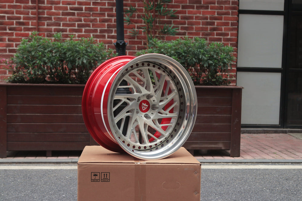 2014 Acura TSX on RVRN RV-C13 custom forged wheels in silver red - 03