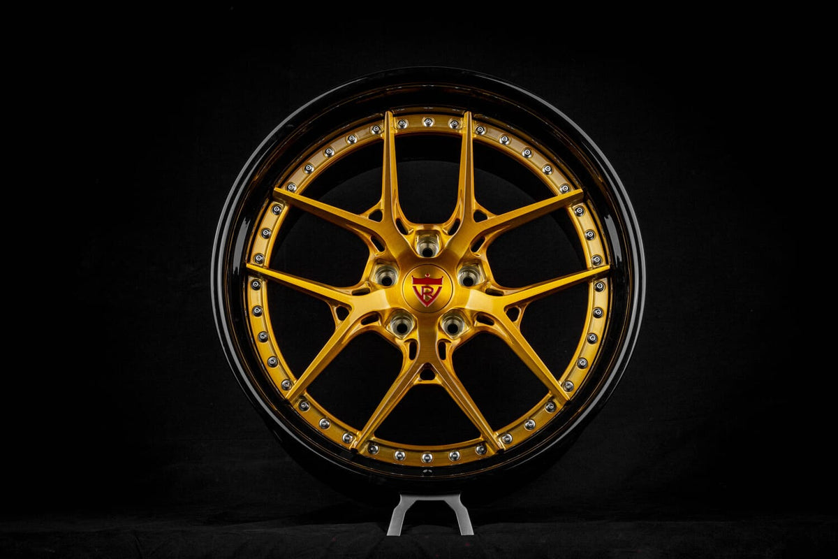 2015 Bentley GT Custom Custom Deep Dish Transparent Dark Gold Forged Wheels: RV-DR08