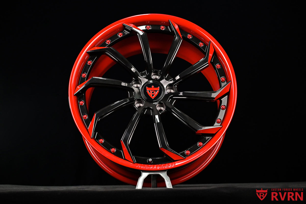 2015 C7 Corvette Stingray Red & Black Wheels: RV-DC01