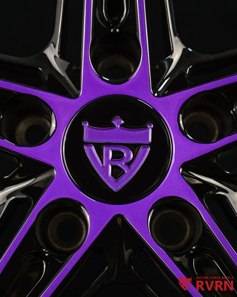 Custom 1-piece forged wheels for C7 Stingray in aggressive fitment