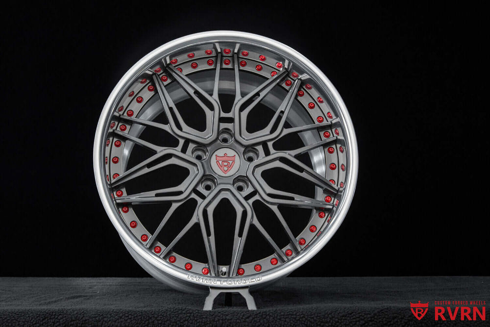 RV-T081 forged Corvette C7 Z06 wheels gunmetal spoke design