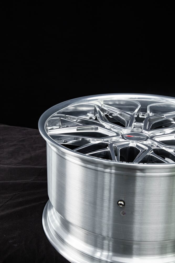 Custom deep dish RV-T081 wheels for Corvette C7 Z06 – front angle
