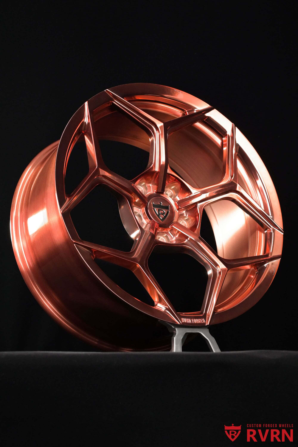 Custom fitment detail of RVRN RV-MC491 wheels for the 2015 Jeep Wrangler Sport, measuring 20x8.5 +15MM front and rear