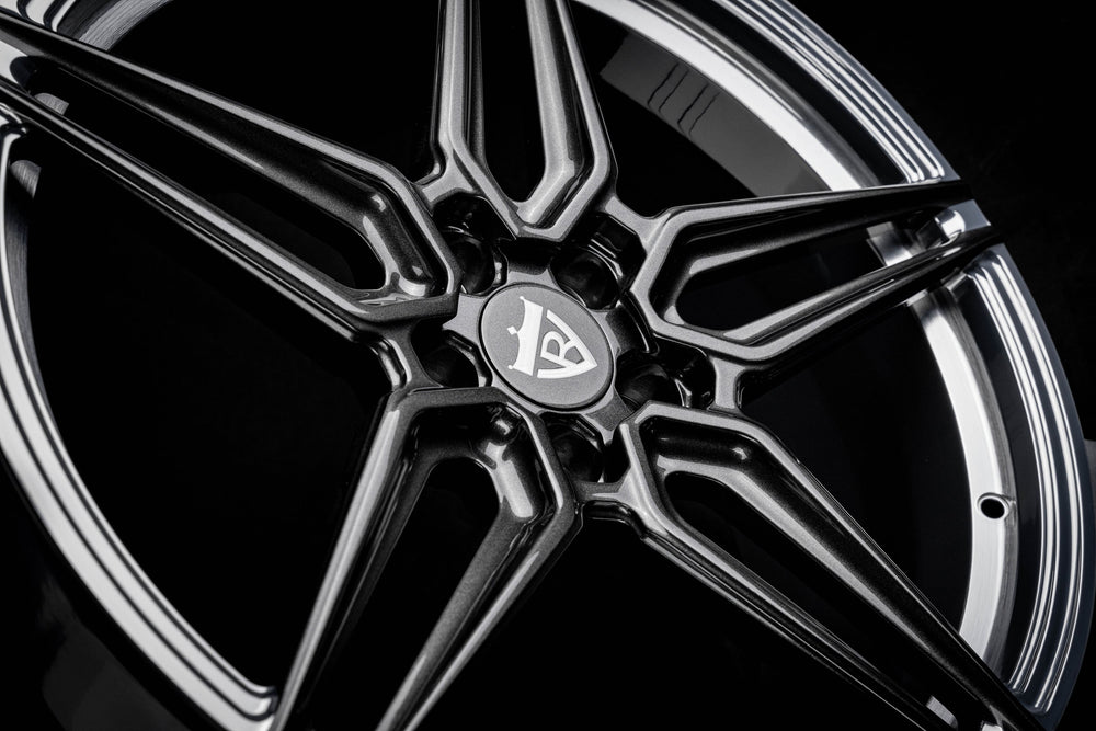 20x9 inch front custom forged wheel on Lexus RC350