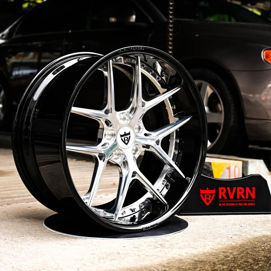 2015 Maserati Granturismo Custom Deep Dish Polished Aluminum Forged Wheels: RV-DR08D
