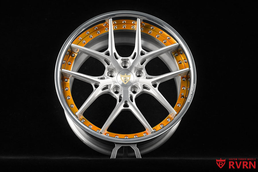 2024 Corvette C8 Stingray Custom Brushed Aluminum Forged Wheels: RV-DR08D