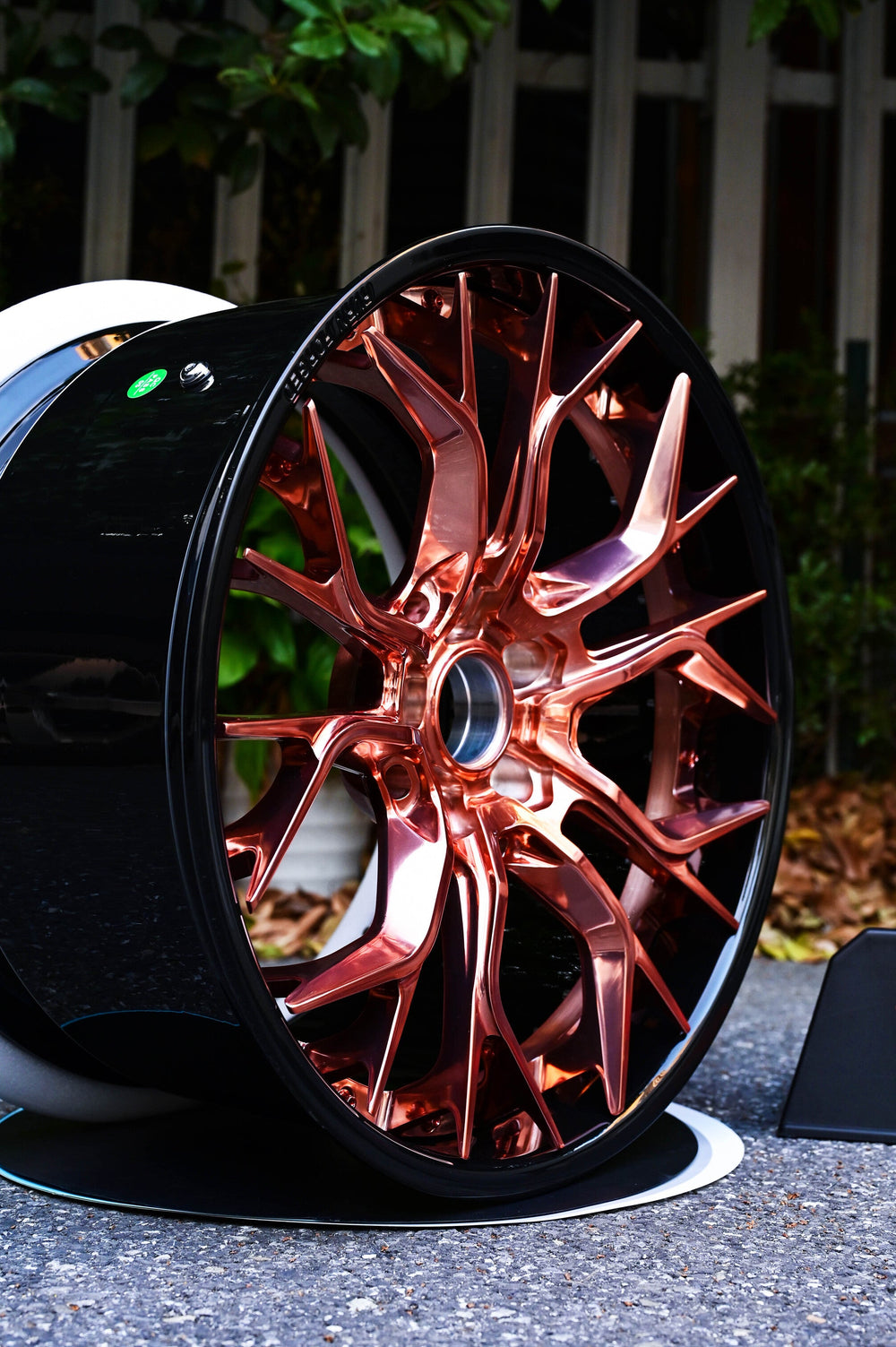 2015 Corvette Z06 on RVRN RV-DR16 forged wheels in Barrel Gloss Black and Brushed Rose Gold (photo 07)