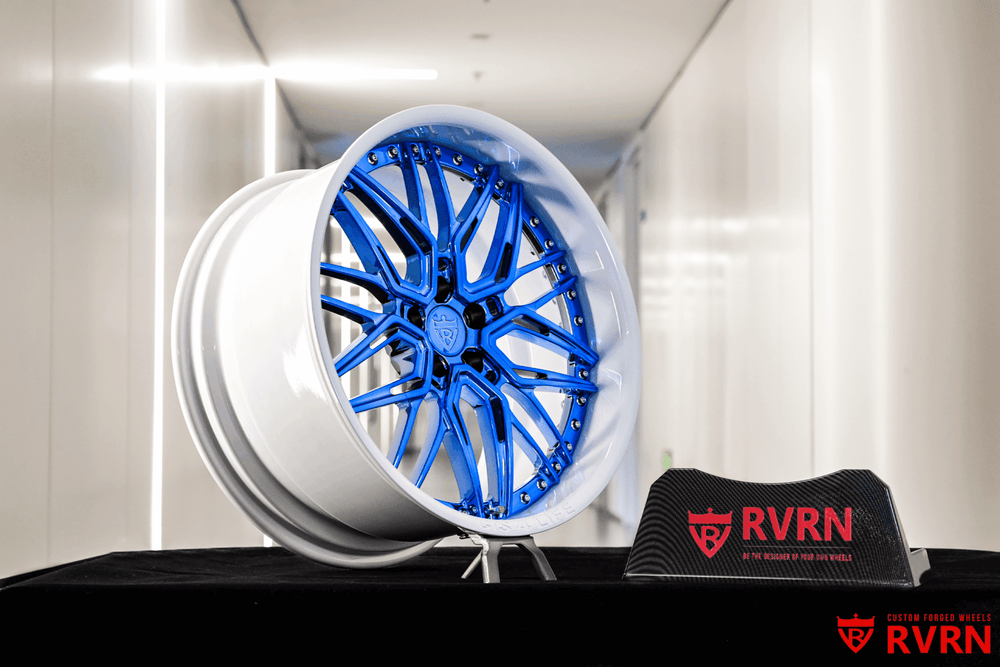 Jaguar F Type aftermarket wheels RV-T081 Pearl White forged lip deep dish