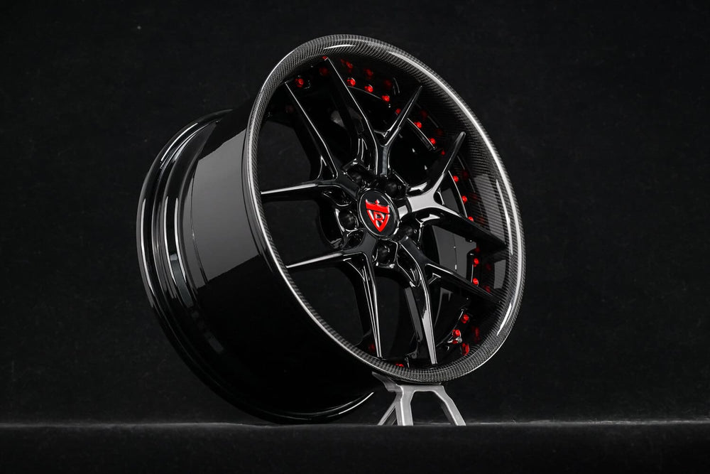	Subaru WRX equipped with RV-DR08 wheels in motion
