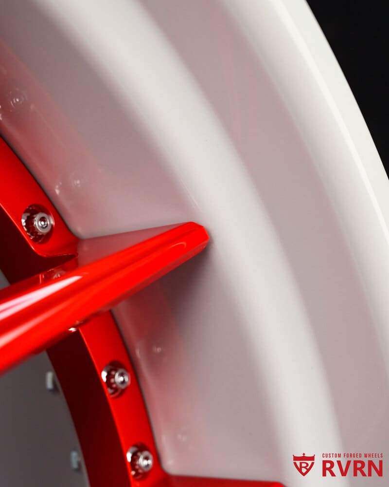 Design your own red and white forged wheels for C7 Corvette